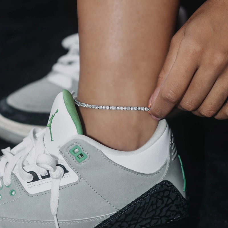 Adjustable 3mm Tennis Anklet